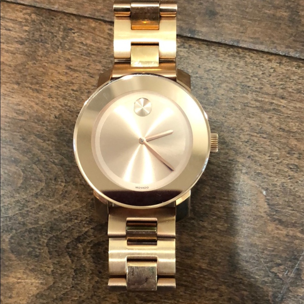 Movado rose gold watch
